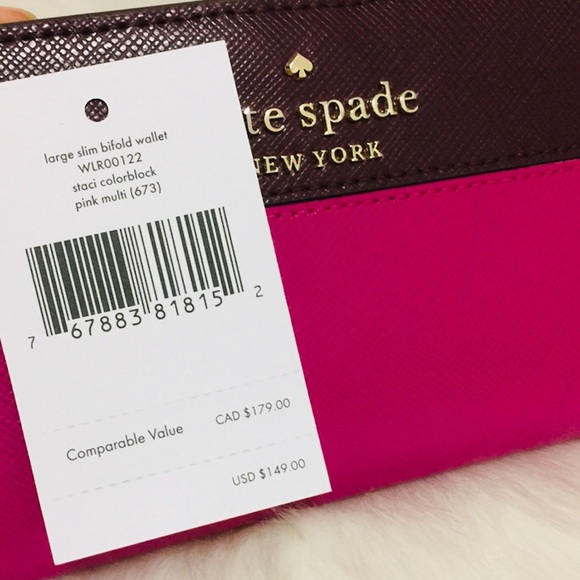 NWT Kate Spade large Slim Bifold wallet - Picture 7 of 9